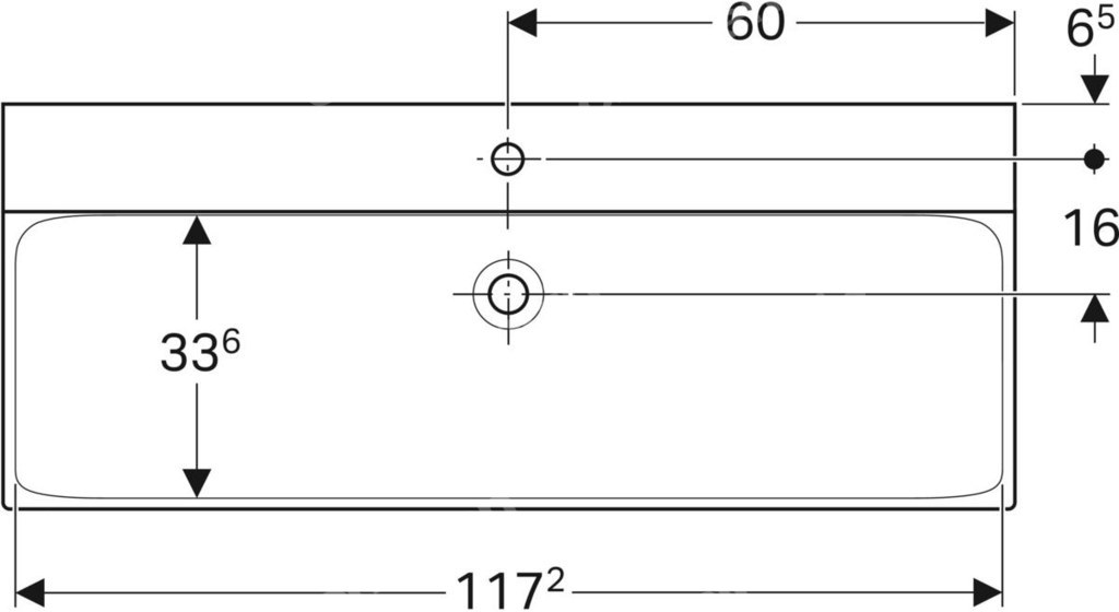 Umywalka Xeno2 120 cm, KT - 500.551.01.1