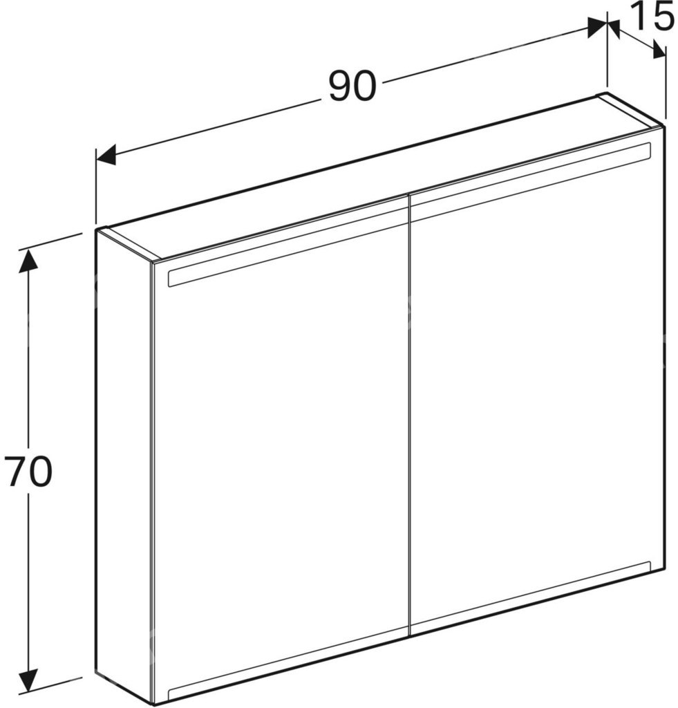 Možnost B90 zrcadlová skříňka s - 500.583.00.1