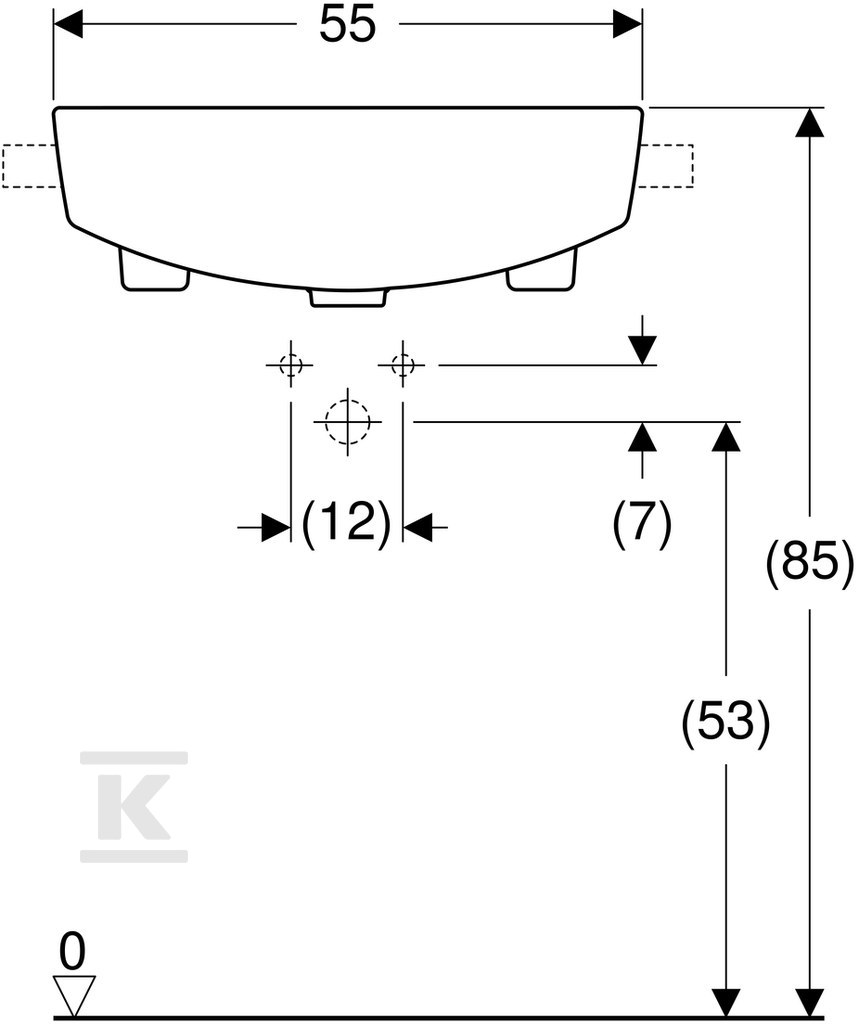 Variform Umywalka częściowo wpuszczana - 500.681.01.1