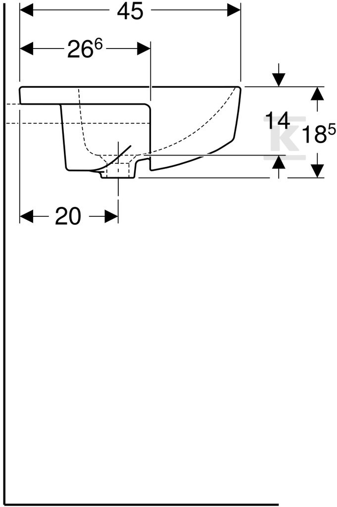 Variform Umywalka częściowo wpuszczana - 500.681.01.1