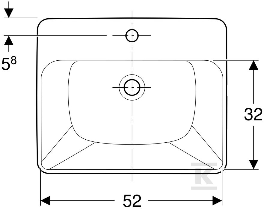 Variform Umywalka częściowo wpuszczana - 500.681.01.1