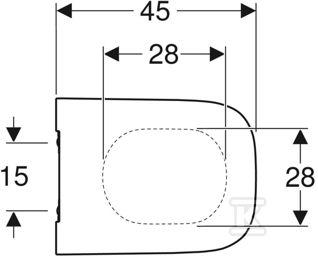 Smyle Square Deska sedesowa, mocowanie - 500.688.01.1