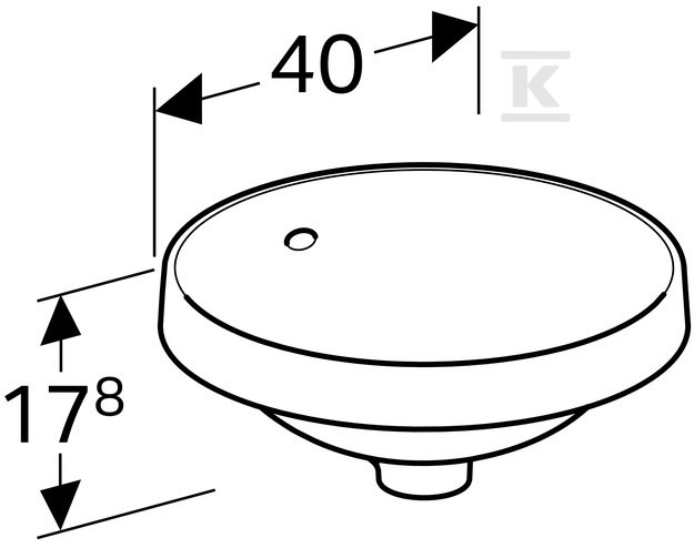 Variform Umywalka wpuszczana w blat, - 500.700.01.2
