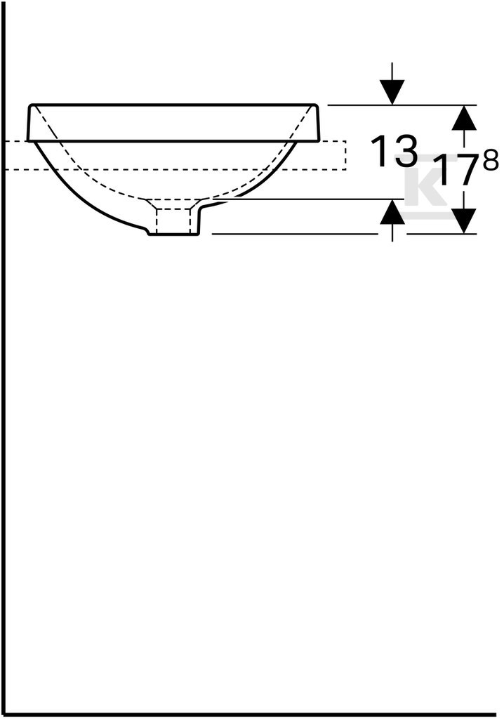 Variform Umywalka wpuszczana w blat, - 500.700.01.2