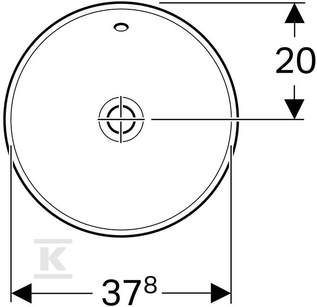 Variform Umywalka wpuszczana w blat, - 500.700.01.2