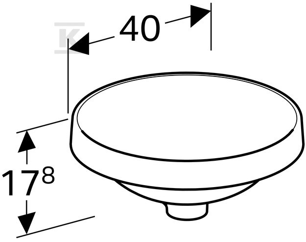 Variform washbasin recessed into the - 500.702.01.2