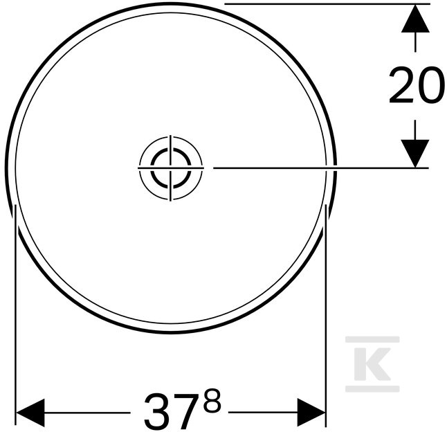 Variform washbasin recessed into the - 500.702.01.2