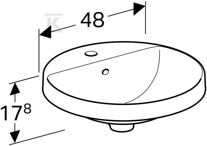 Variform Umywalka wpuszczana w blat, - 500.704.00.2