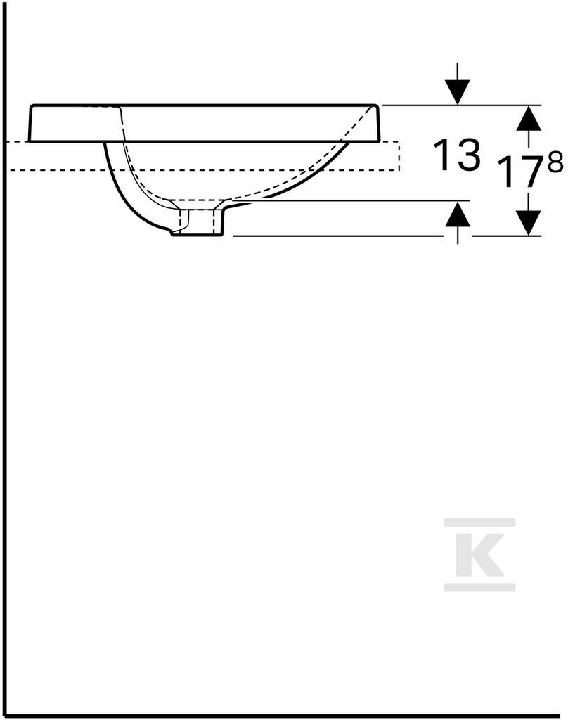 Variform Umywalka wpuszczana w blat, - 500.704.00.2