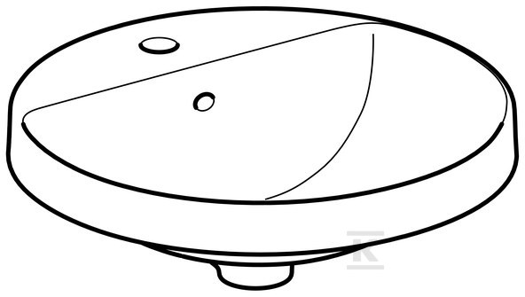 Variform washbasin recessed into the - 500.704.01.2