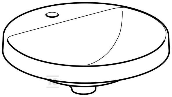 Variform Umywalka wpuszczana w blat, - 500.706.00.2