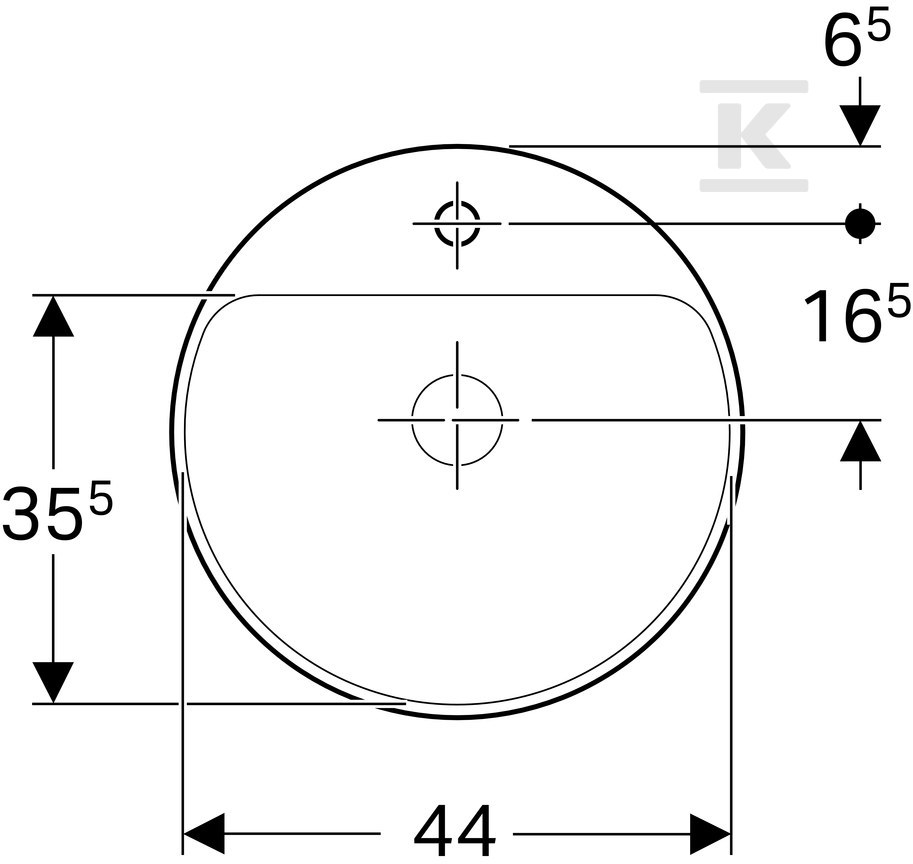 Variform Umywalka wpuszczana w blat, - 500.706.00.2