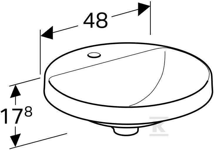 Variform Umywalka wpuszczana w blat, - 500.706.01.2