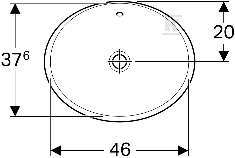 Variform Umywalka wpuszczana w blat, - 500.708.00.2