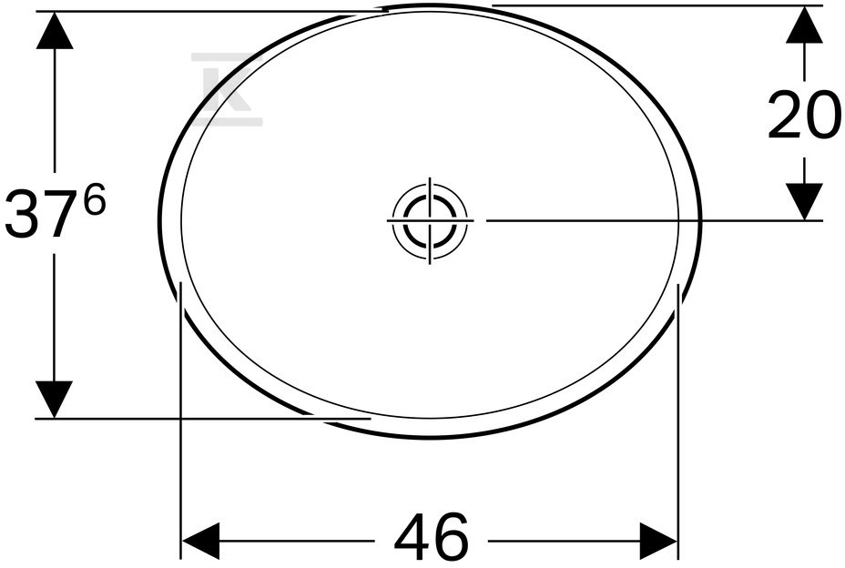 Variform washbasin recessed into the - 500.710.00.2