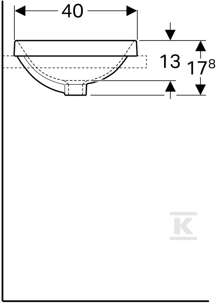 Variform Umywalka wpuszczana w blat, - 500.710.01.2