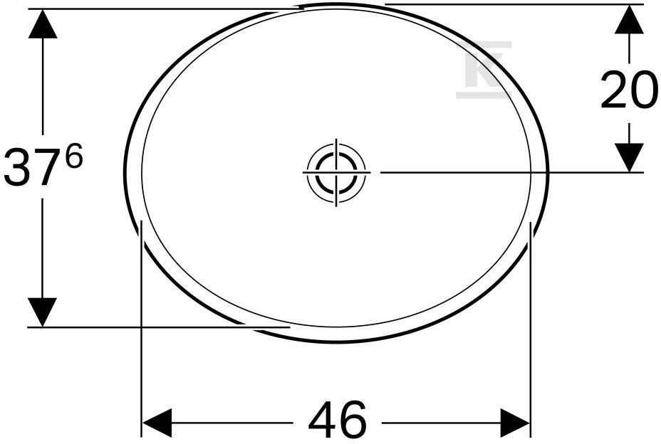 Variform Umywalka wpuszczana w blat, - 500.710.01.2