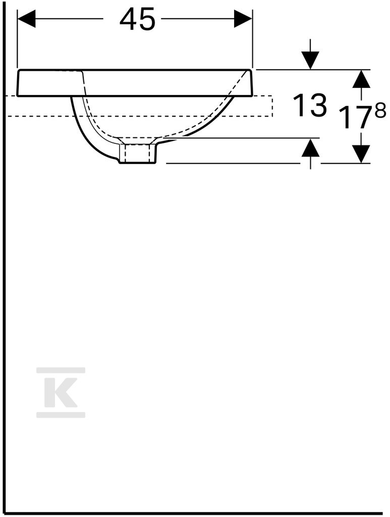 Variform Umywalka wpuszczana w blat, - 500.712.00.2