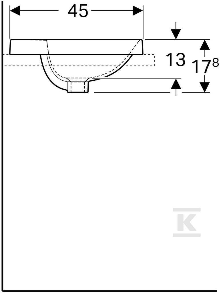 Variform Umywalka wpuszczana w blat, - 500.712.01.2