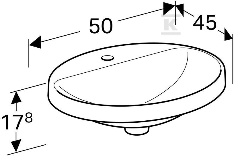 Variform Umywalka wpuszczana w blat, - 500.714.01.2