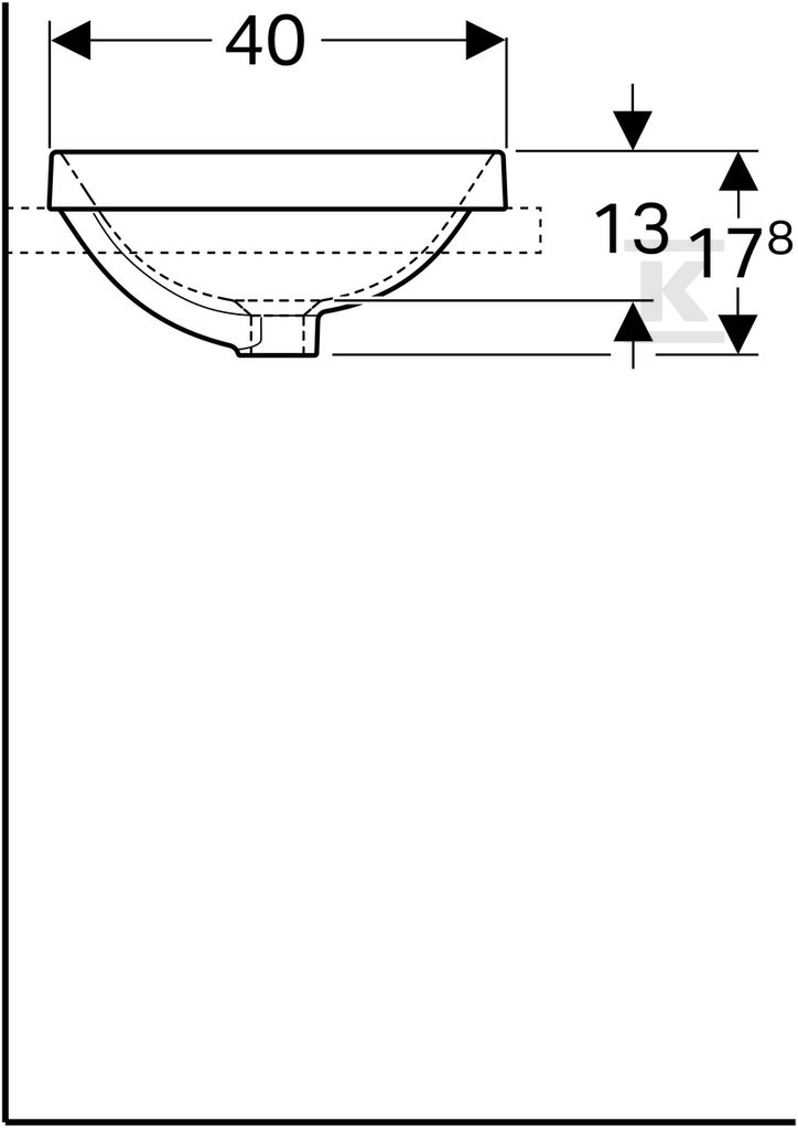 Variform Umywalka wpuszczana w blat, - 500.716.00.2