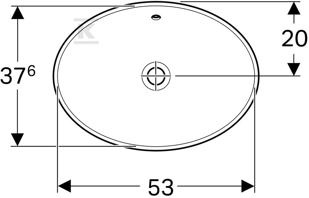 Variform Umywalka wpuszczana w blat, - 500.716.00.2