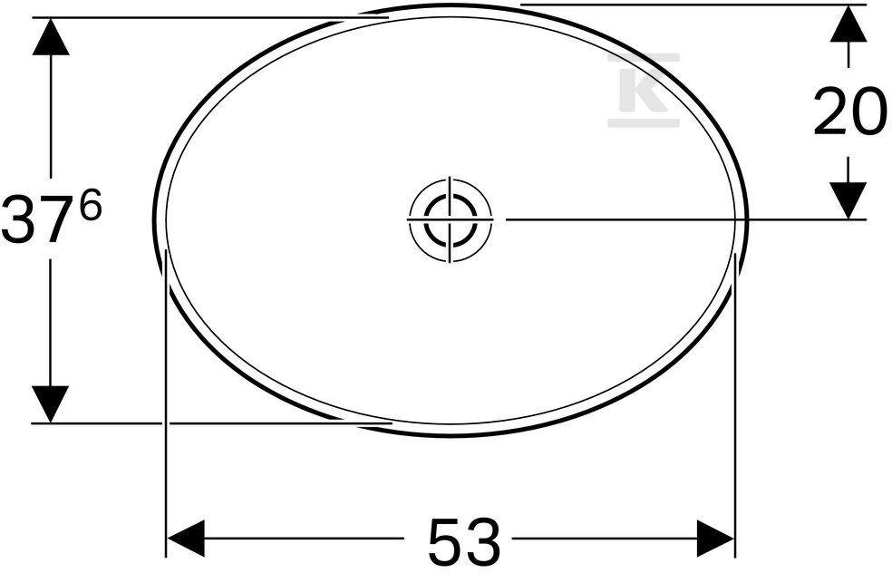 Variform Umywalka wpuszczana w blat, - 500.718.01.2