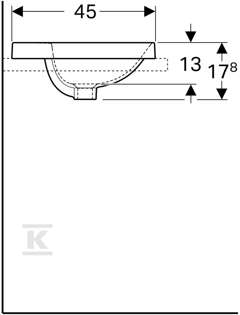 Variform Umywalka wpuszczana w blat, - 500.720.00.2