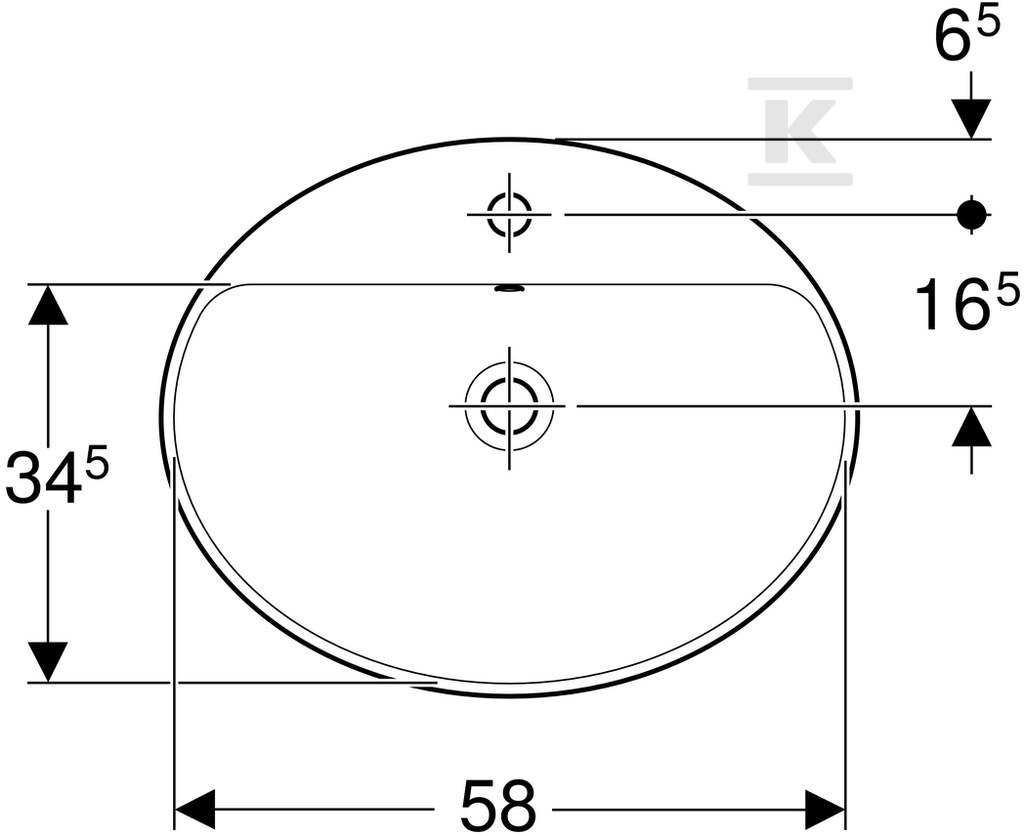 Variform Umywalka wpuszczana w blat, - 500.724.00.2