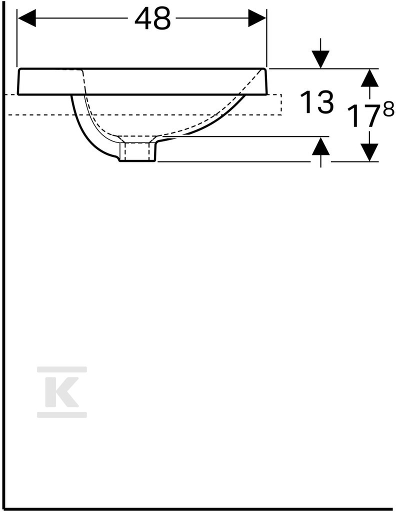 Variform Umywalka wpuszczana w blat, - 500.726.00.2