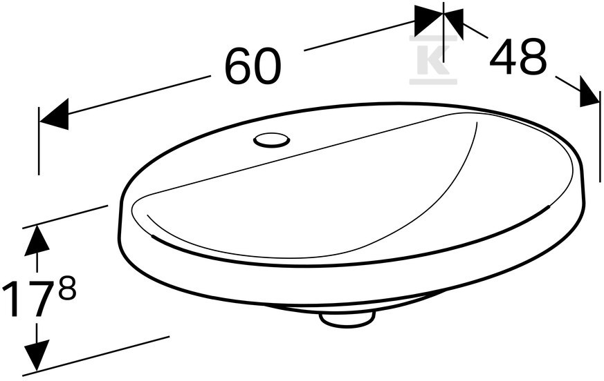 Variform Umywalka wpuszczana w blat, - 500.726.01.2