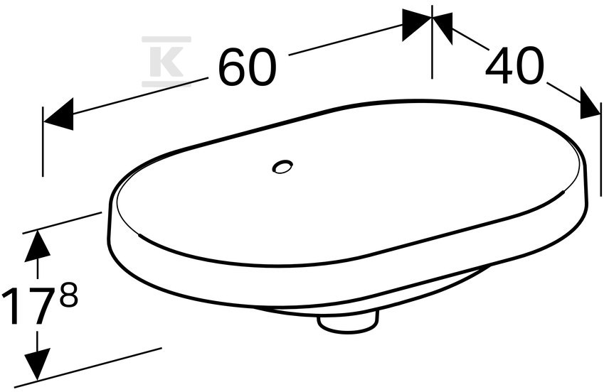 Variform Umywalka wpuszczana w blat, - 500.728.00.2