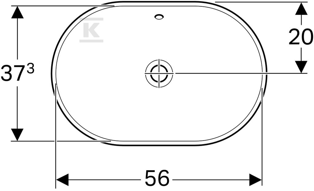 Variform Umywalka wpuszczana w blat, - 500.728.00.2