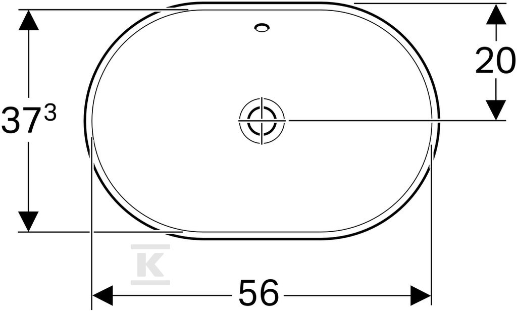 Variform washbasin recessed into the - 500.728.01.2