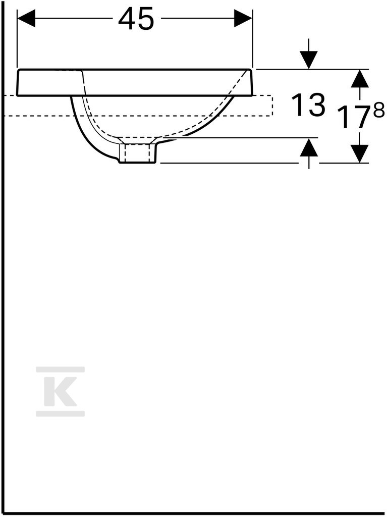 Variform Umywalka wpuszczana w blat, - 500.732.00.2