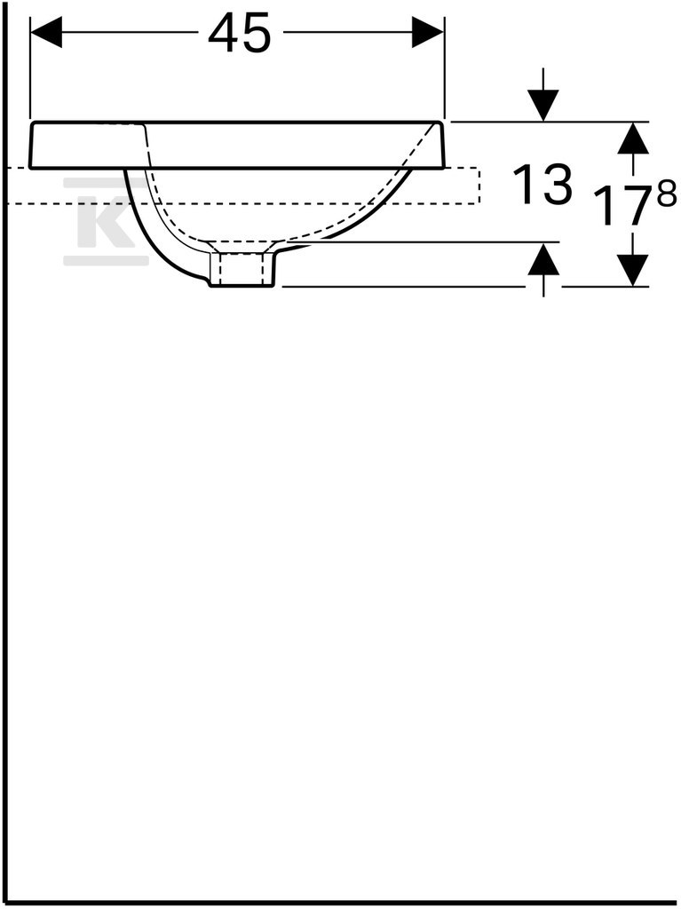 Variform Umywalka wpuszczana w blat, - 500.732.01.2