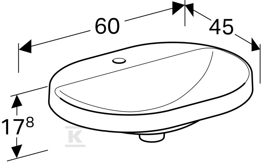 Variform Umywalka wpuszczana w blat, - 500.734.00.2