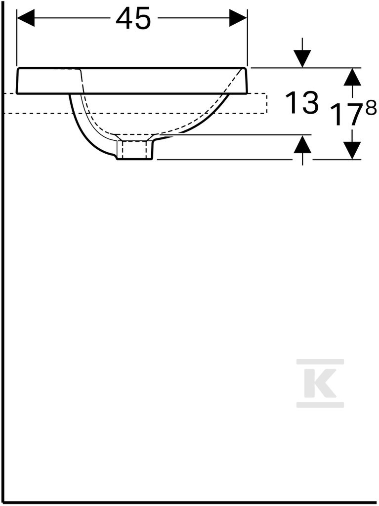 Variform Umywalka wpuszczana w blat, - 500.734.00.2