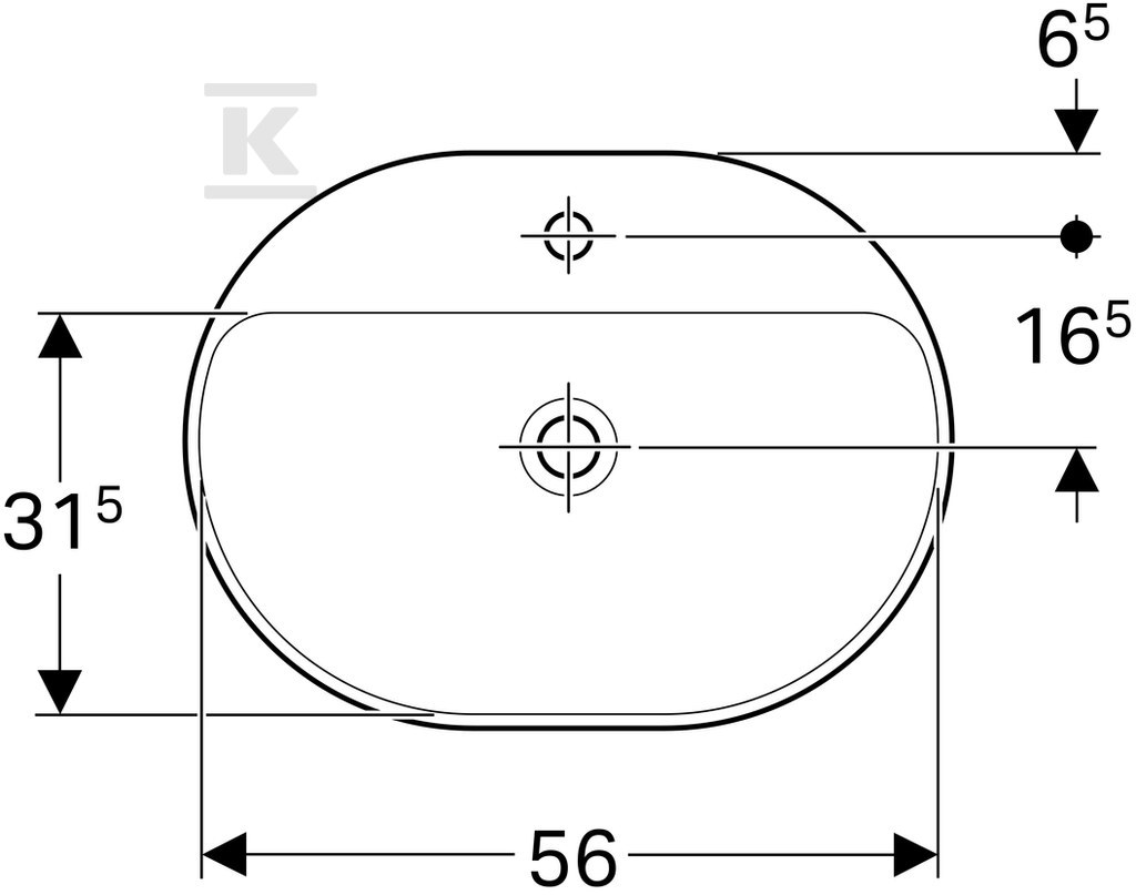 Variform Umywalka wpuszczana w blat, - 500.734.00.2