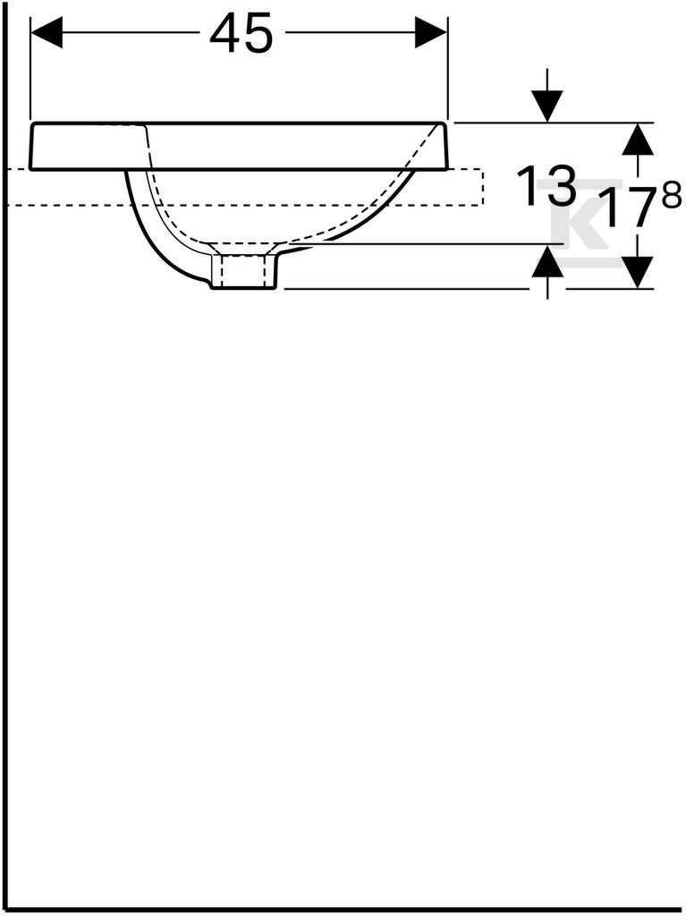 Variform Umywalka wpuszczana w blat, - 500.734.01.2