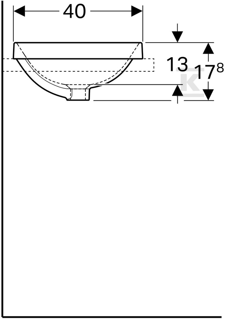 Variform Umywalka wpuszczana w blat, - 500.736.00.2