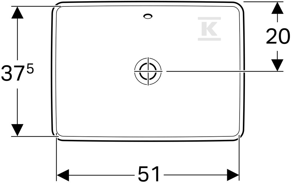 Variform Umywalka wpuszczana w blat, - 500.736.00.2