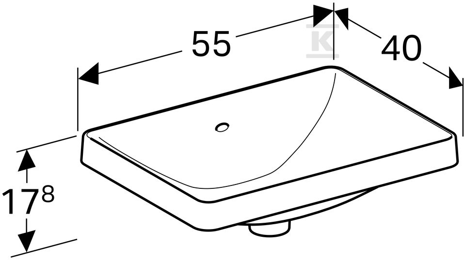 Variform Umywalka wpuszczana w blat, - 500.736.01.2