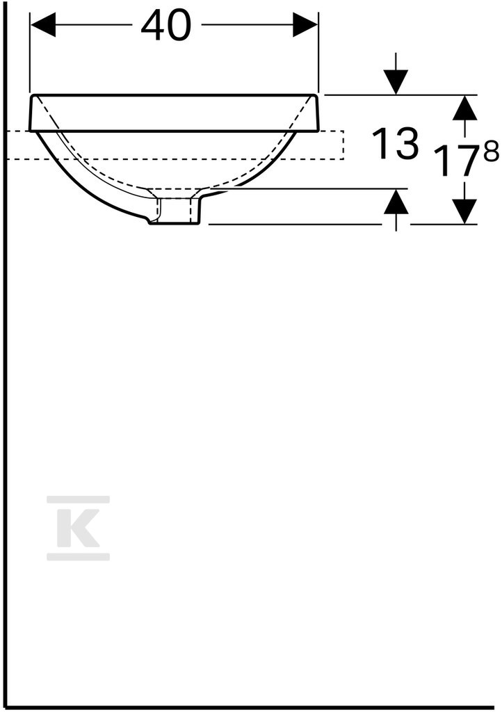 Variform Umywalka wpuszczana w blat, - 500.736.01.2