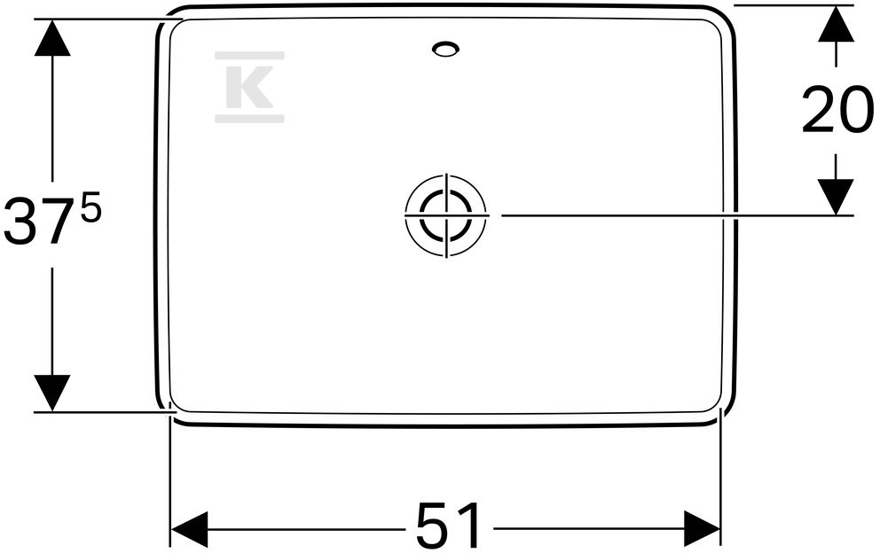 Variform Umywalka wpuszczana w blat, - 500.736.01.2