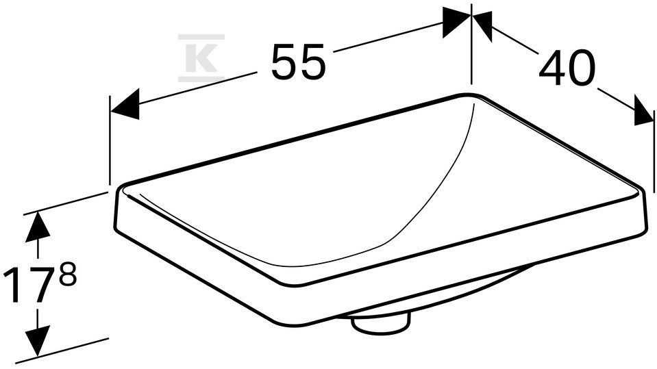 Variform Umywalka wpuszczana w blat, - 500.738.00.2