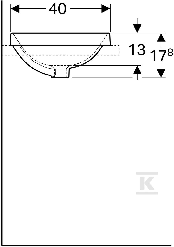 Variform Umywalka wpuszczana w blat, - 500.738.00.2