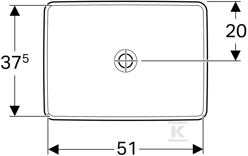 Variform Umywalka wpuszczana w blat, - 500.738.00.2