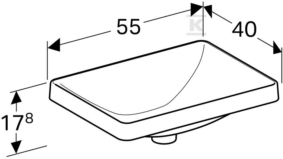 Variform Umywalka wpuszczana w blat, - 500.738.01.2