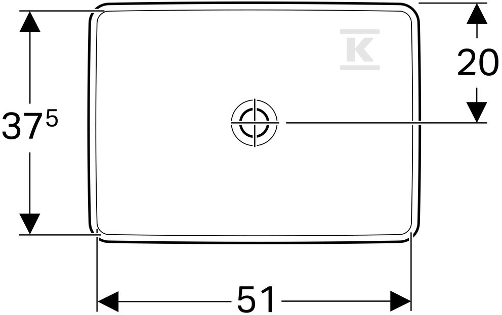 Variform Umywalka wpuszczana w blat, - 500.738.01.2